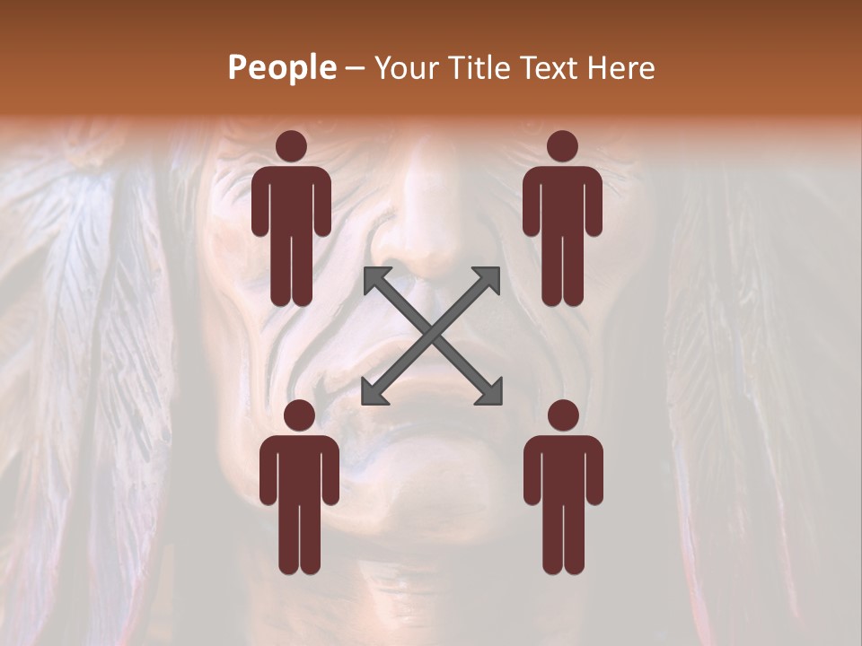 Wooden Indian Face PowerPoint Template