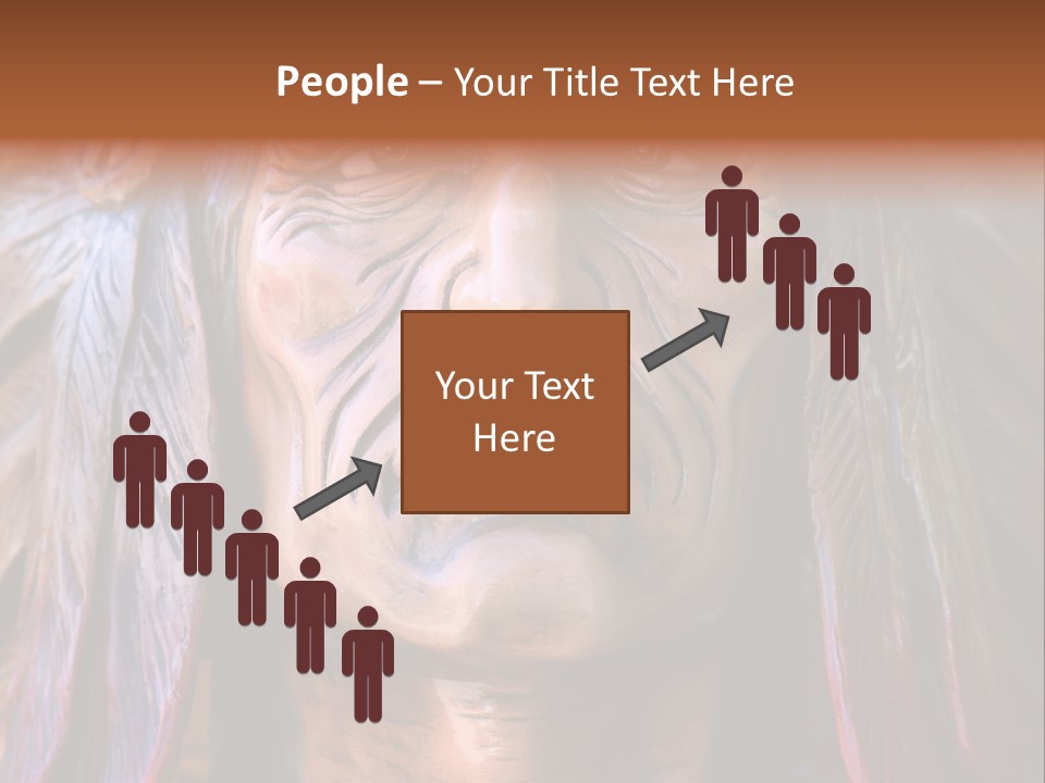 Wooden Indian Face PowerPoint Template