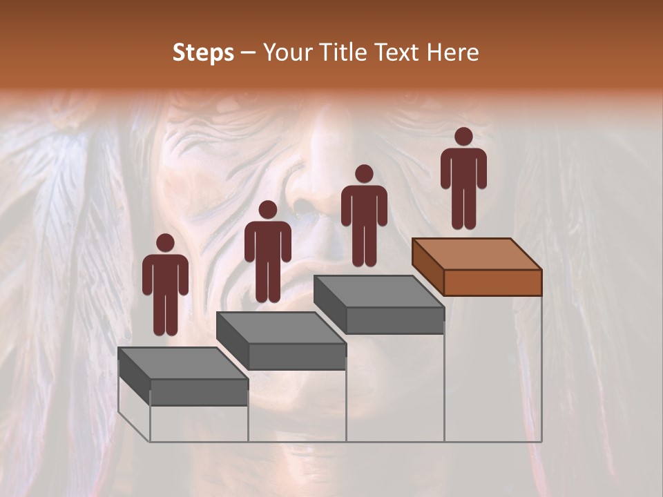 Wooden Indian Face PowerPoint Template