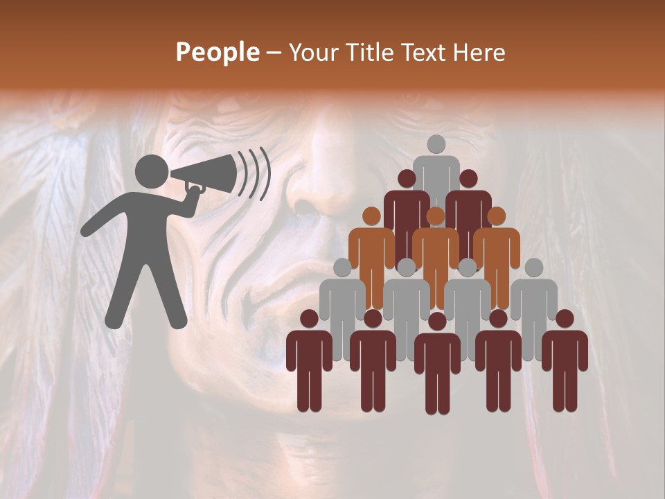 Wooden Indian Face PowerPoint Template