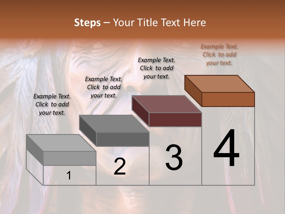 Wooden Indian Face PowerPoint Template