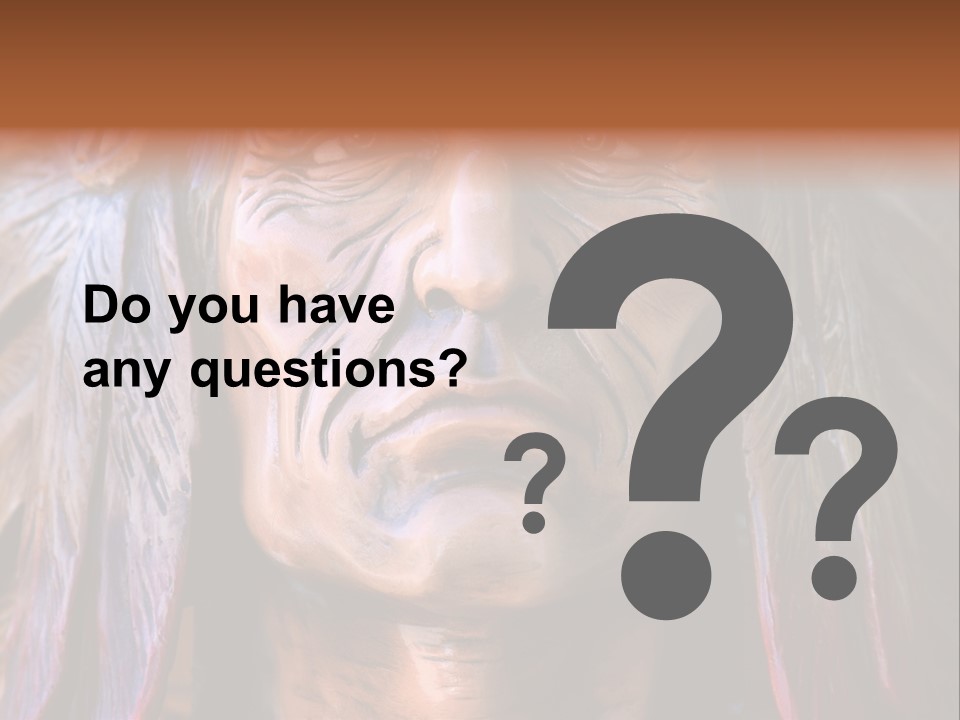 Wooden Indian Face PowerPoint Template