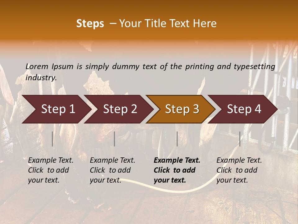 A Group Of Cows Standing Next To Each Other On A Wooden Floor PowerPoint Template