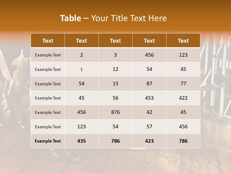 A Group Of Cows Standing Next To Each Other On A Wooden Floor PowerPoint Template