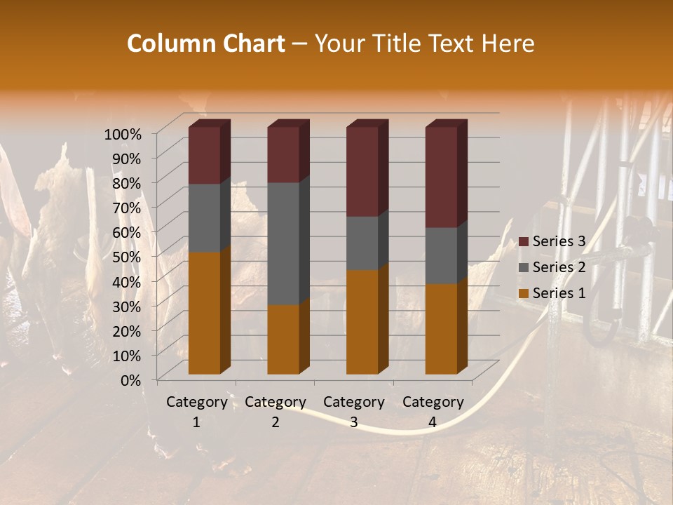 A Group Of Cows Standing Next To Each Other On A Wooden Floor PowerPoint Template