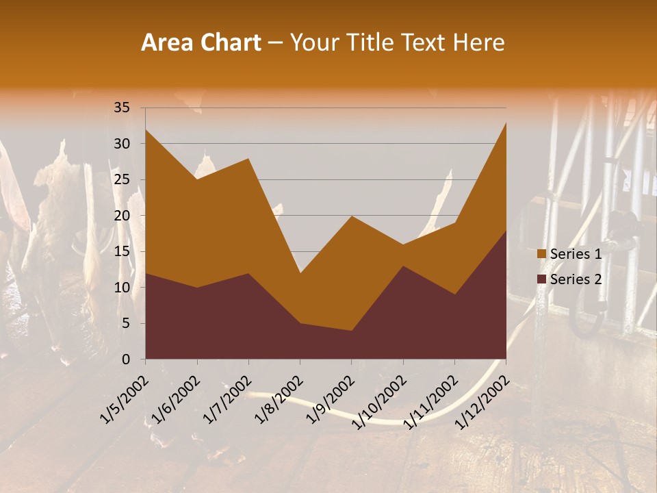 A Group Of Cows Standing Next To Each Other On A Wooden Floor PowerPoint Template