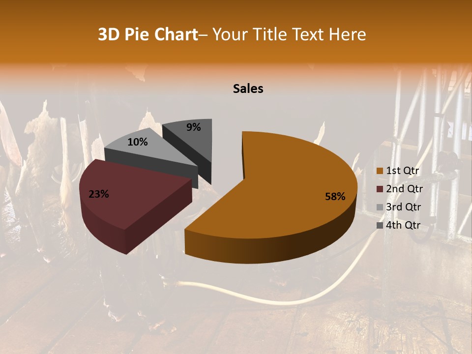A Group Of Cows Standing Next To Each Other On A Wooden Floor PowerPoint Template
