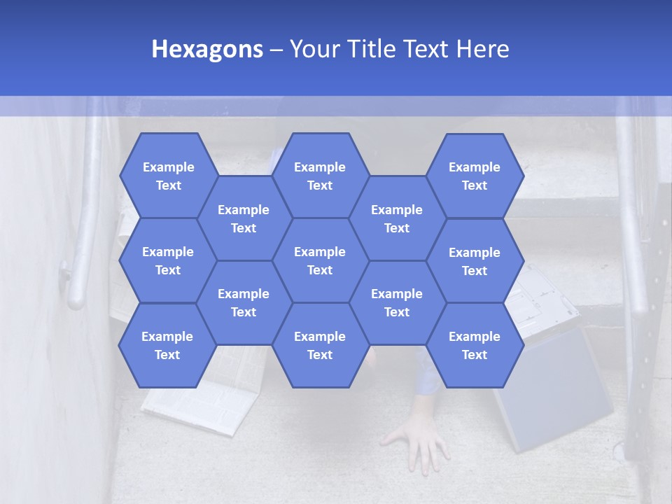 A Man Falling Down A Flight Of Stairs PowerPoint Template
