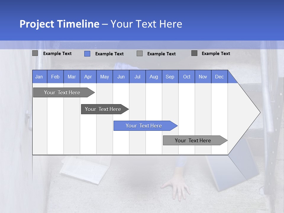 A Man Falling Down A Flight Of Stairs PowerPoint Template