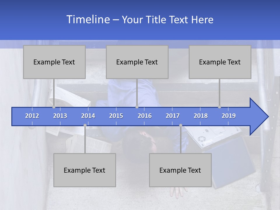 A Man Falling Down A Flight Of Stairs PowerPoint Template