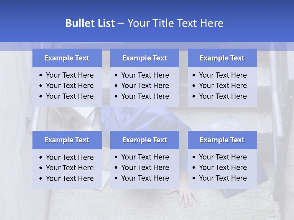 A Man Falling Down A Flight Of Stairs PowerPoint Template