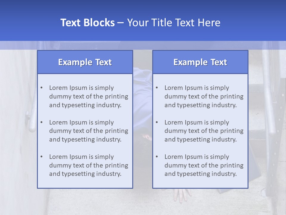 A Man Falling Down A Flight Of Stairs PowerPoint Template