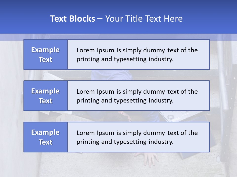 A Man Falling Down A Flight Of Stairs PowerPoint Template