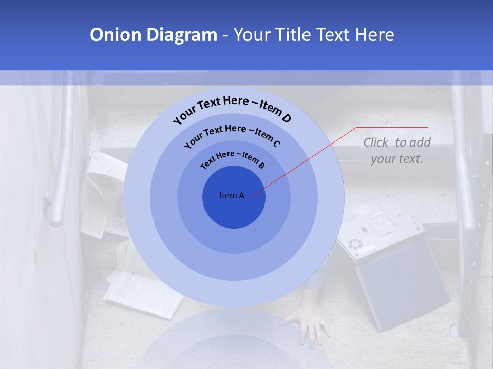 A Man Falling Down A Flight Of Stairs PowerPoint Template