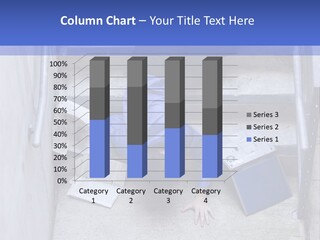 A Man Falling Down A Flight Of Stairs PowerPoint Template