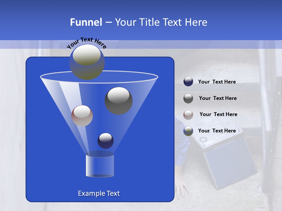 A Man Falling Down A Flight Of Stairs PowerPoint Template