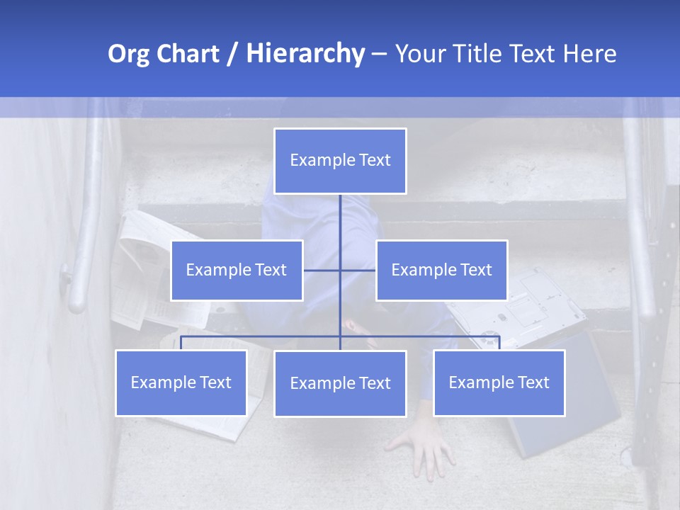 A Man Falling Down A Flight Of Stairs PowerPoint Template
