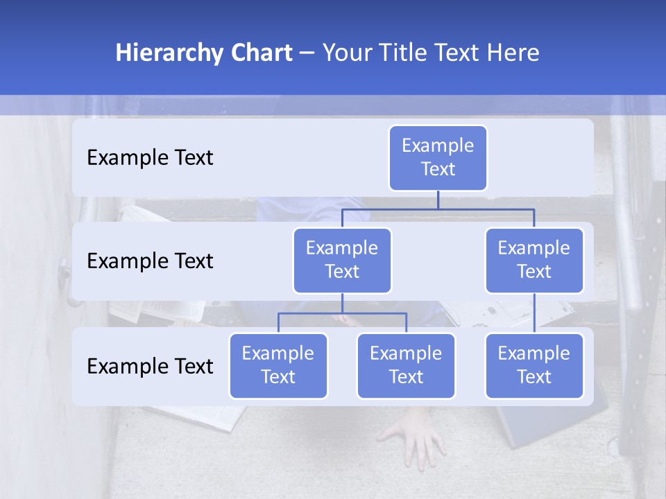 A Man Falling Down A Flight Of Stairs PowerPoint Template