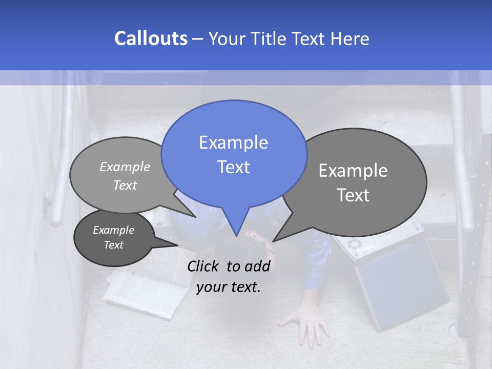 A Man Falling Down A Flight Of Stairs PowerPoint Template