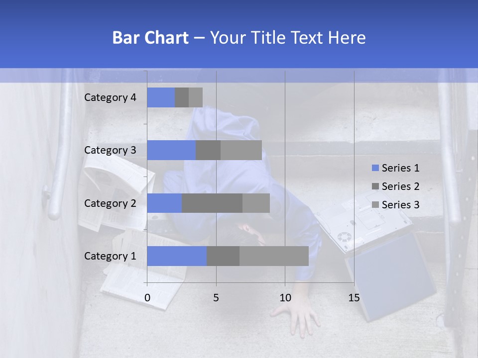 A Man Falling Down A Flight Of Stairs PowerPoint Template