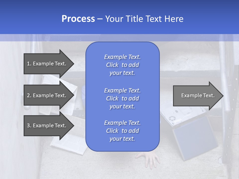 A Man Falling Down A Flight Of Stairs PowerPoint Template