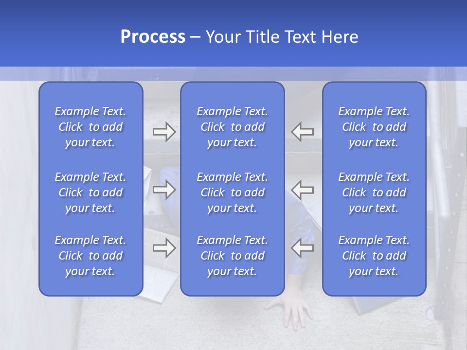 A Man Falling Down A Flight Of Stairs PowerPoint Template