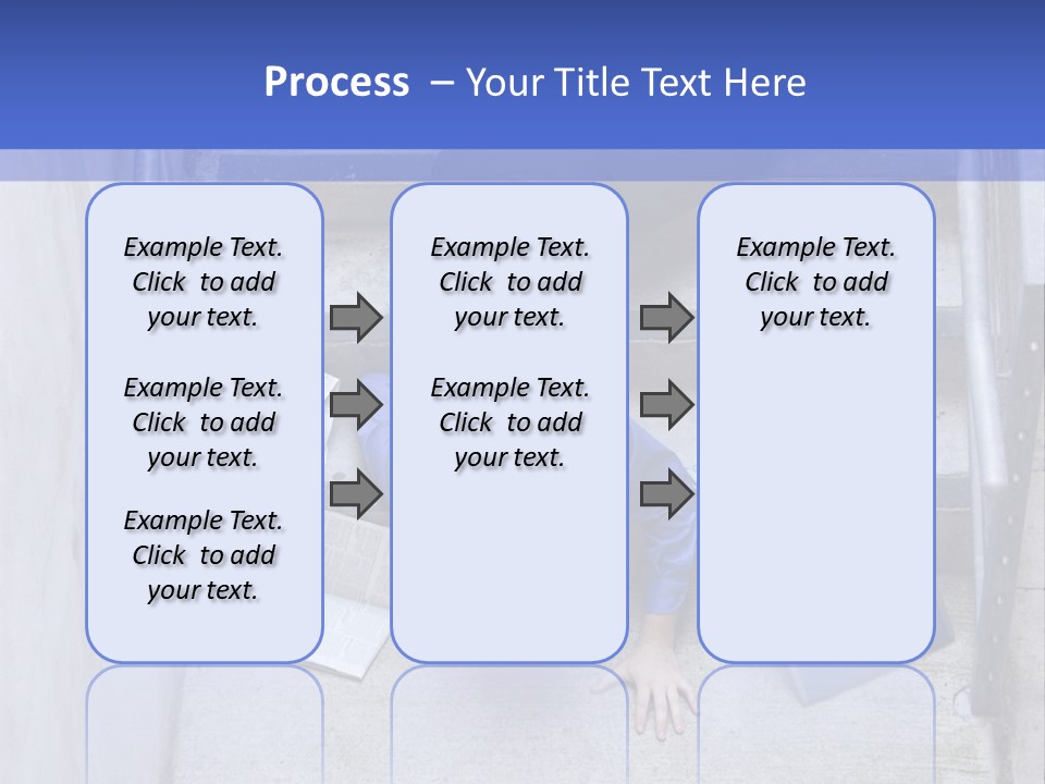 A Man Falling Down A Flight Of Stairs PowerPoint Template