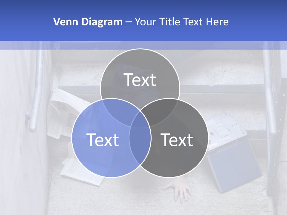A Man Falling Down A Flight Of Stairs PowerPoint Template