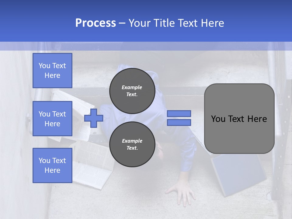 A Man Falling Down A Flight Of Stairs PowerPoint Template