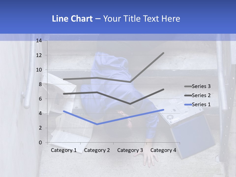 A Man Falling Down A Flight Of Stairs PowerPoint Template
