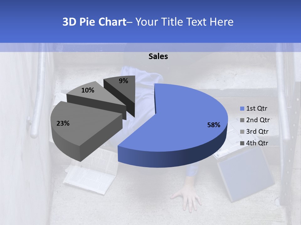 A Man Falling Down A Flight Of Stairs PowerPoint Template
