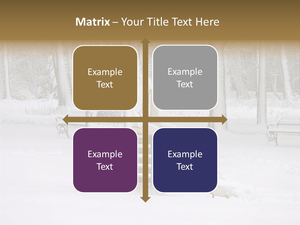 A Slide In The Snow With Trees In The Background PowerPoint Template