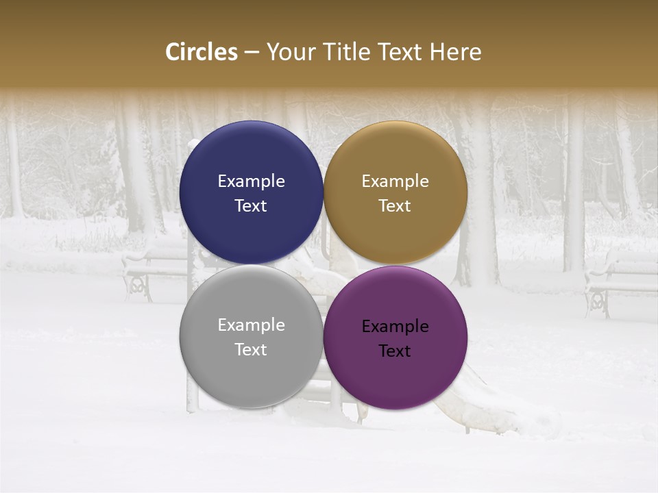 A Slide In The Snow With Trees In The Background PowerPoint Template