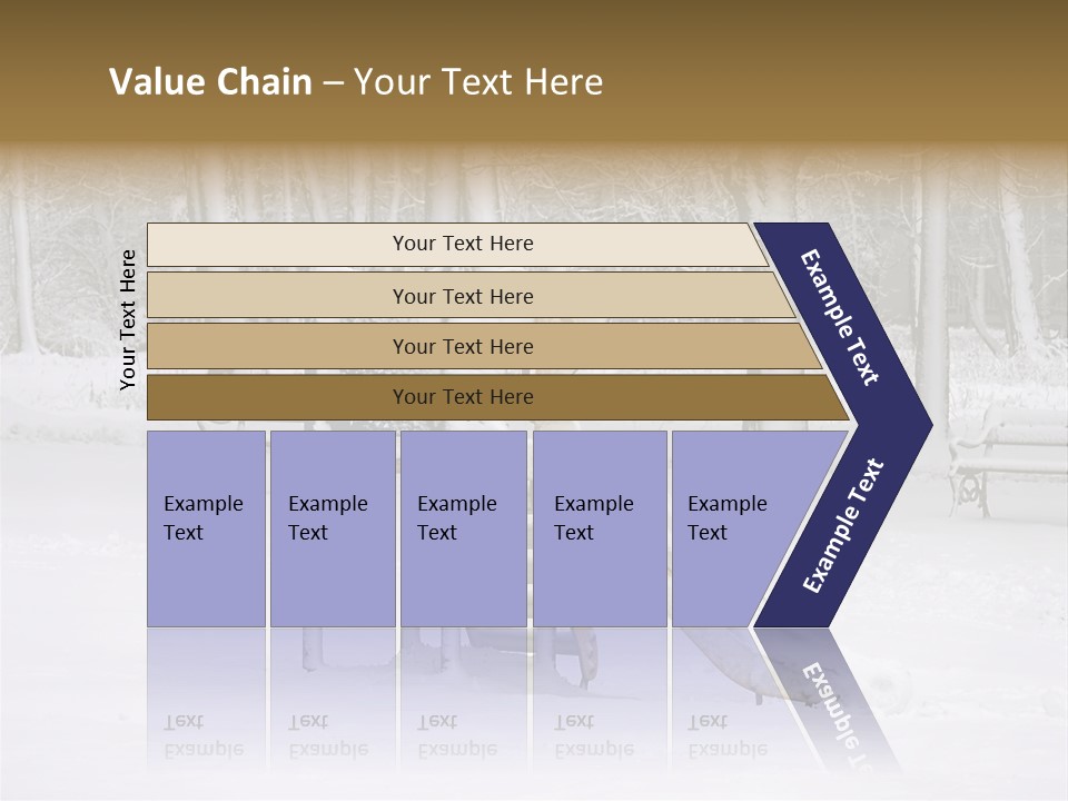 A Slide In The Snow With Trees In The Background PowerPoint Template