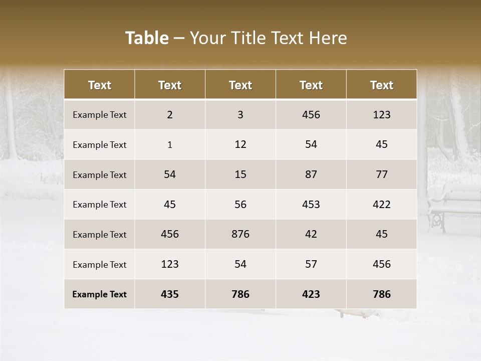 A Slide In The Snow With Trees In The Background PowerPoint Template