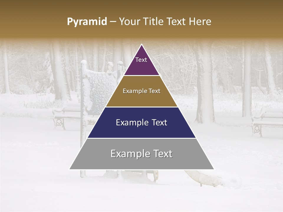 A Slide In The Snow With Trees In The Background PowerPoint Template