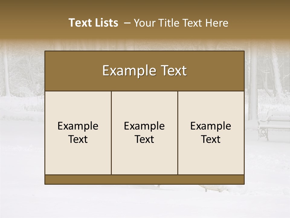 A Slide In The Snow With Trees In The Background PowerPoint Template