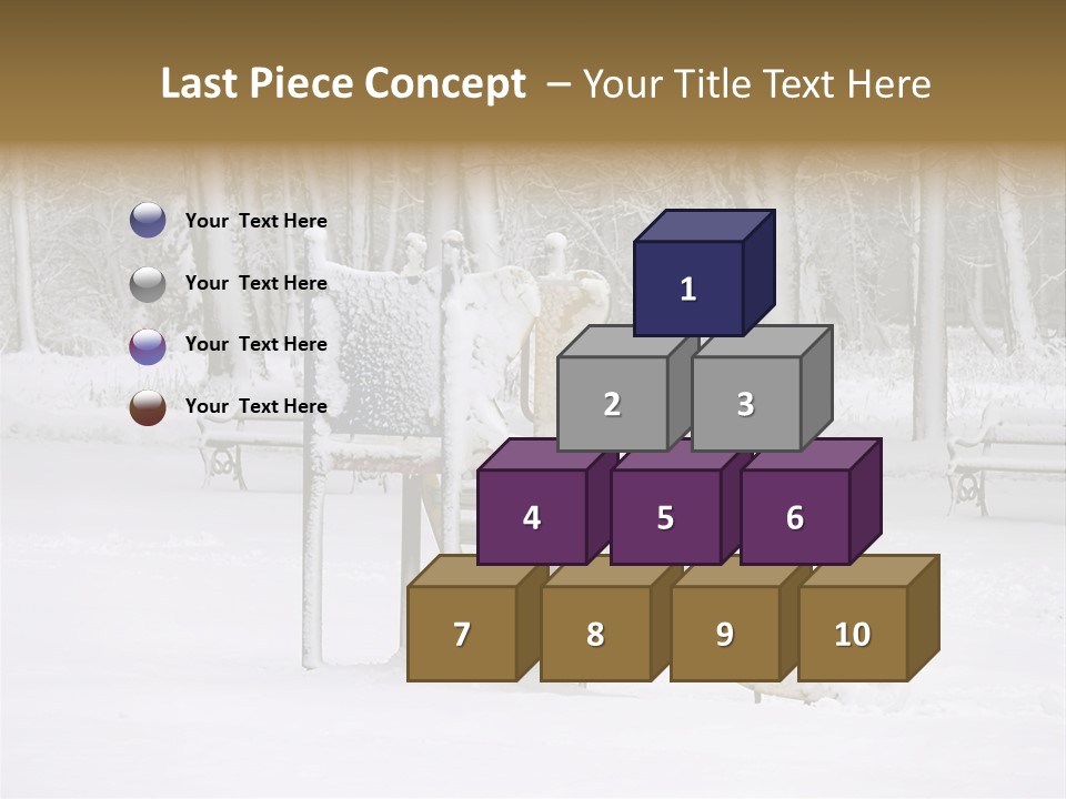 A Slide In The Snow With Trees In The Background PowerPoint Template