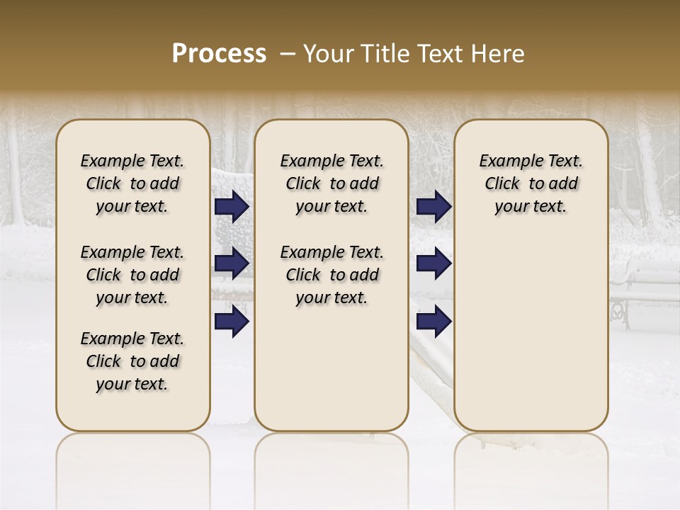A Slide In The Snow With Trees In The Background PowerPoint Template