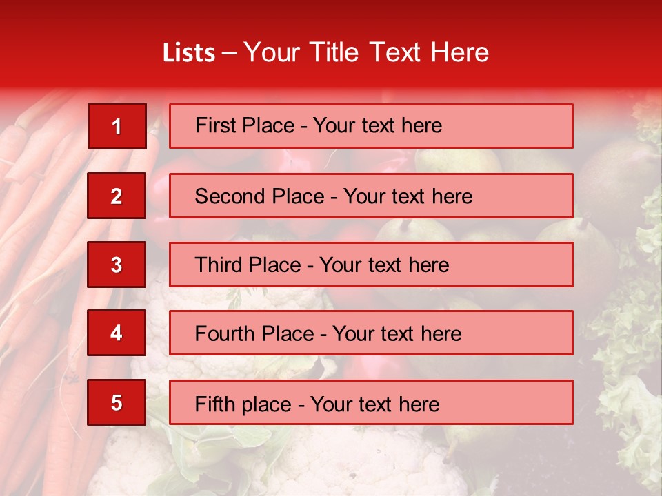 Fruit And Vegetables PowerPoint Template