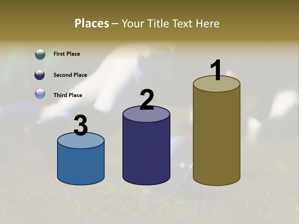 A Football Player Diving For A Ball On The Field PowerPoint Template