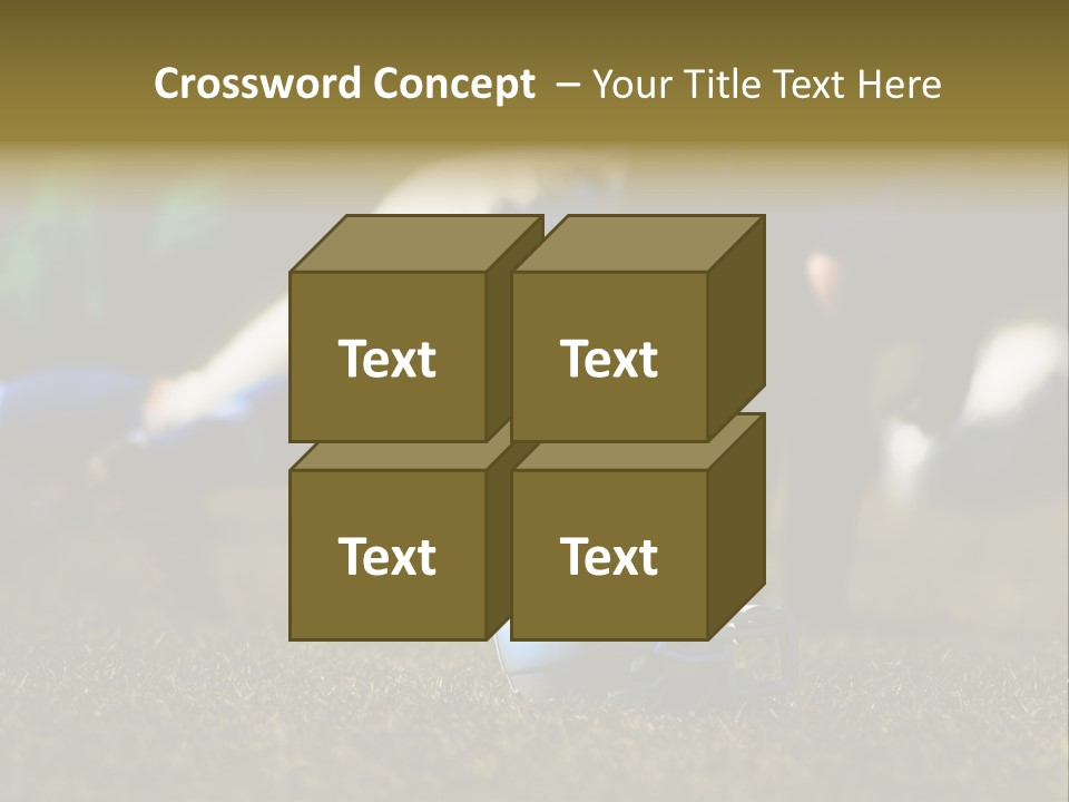 A Football Player Diving For A Ball On The Field PowerPoint Template