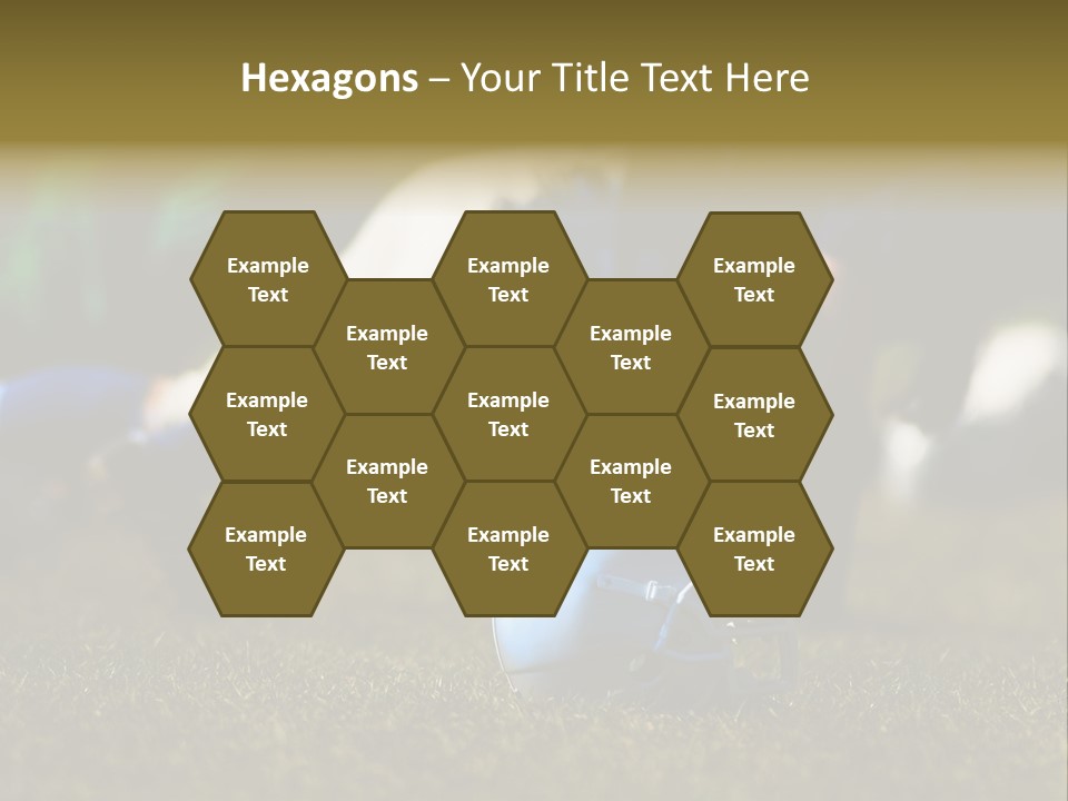 A Football Player Diving For A Ball On The Field PowerPoint Template