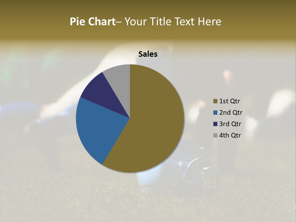 A Football Player Diving For A Ball On The Field PowerPoint Template