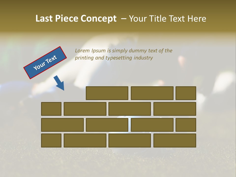 A Football Player Diving For A Ball On The Field PowerPoint Template