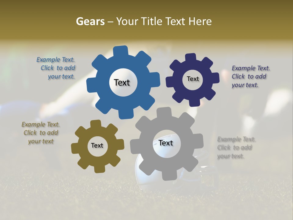 A Football Player Diving For A Ball On The Field PowerPoint Template