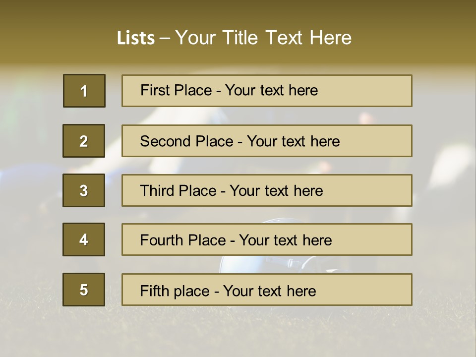 A Football Player Diving For A Ball On The Field PowerPoint Template