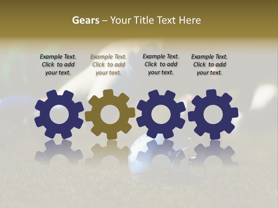 A Football Player Diving For A Ball On The Field PowerPoint Template