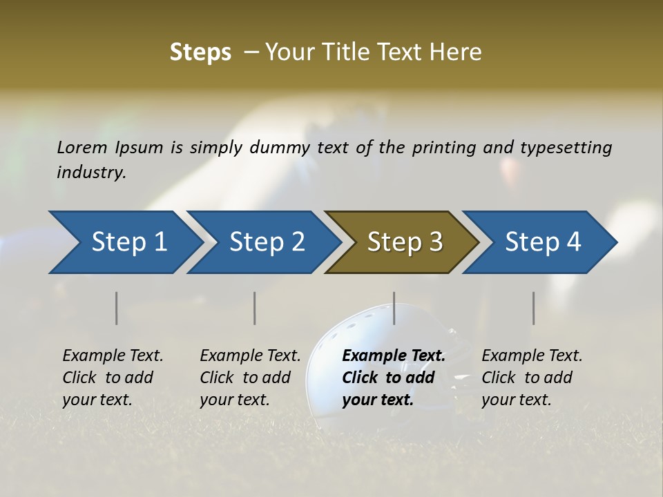 A Football Player Diving For A Ball On The Field PowerPoint Template