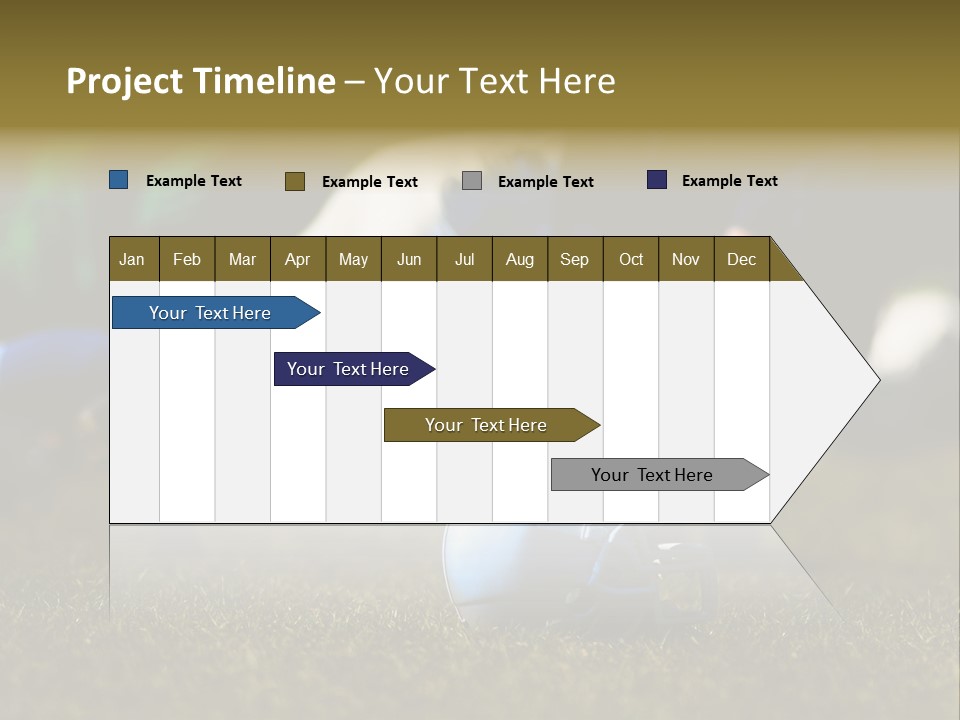 A Football Player Diving For A Ball On The Field PowerPoint Template